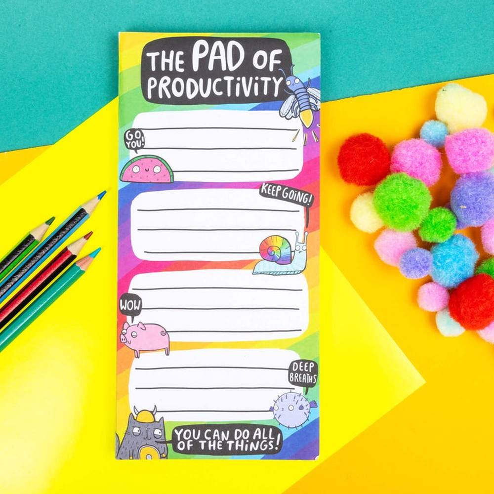 Katie Abey Design - The Pad of Productivity - To Do List Planner - Multicolours
